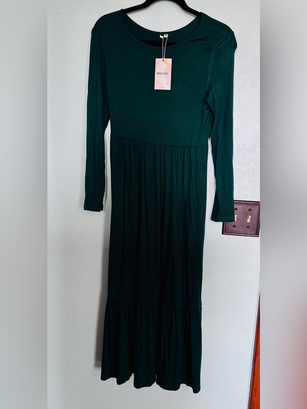 Green Long Sleeve Maxi Dress